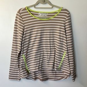 Anthropologie Stripezip Tee by Lili’s Closet - M